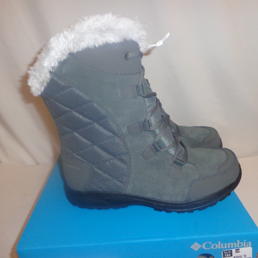 Columbia BOOTS 9 Snow Winter Ice Maiden Grey - Picture 2 of 8